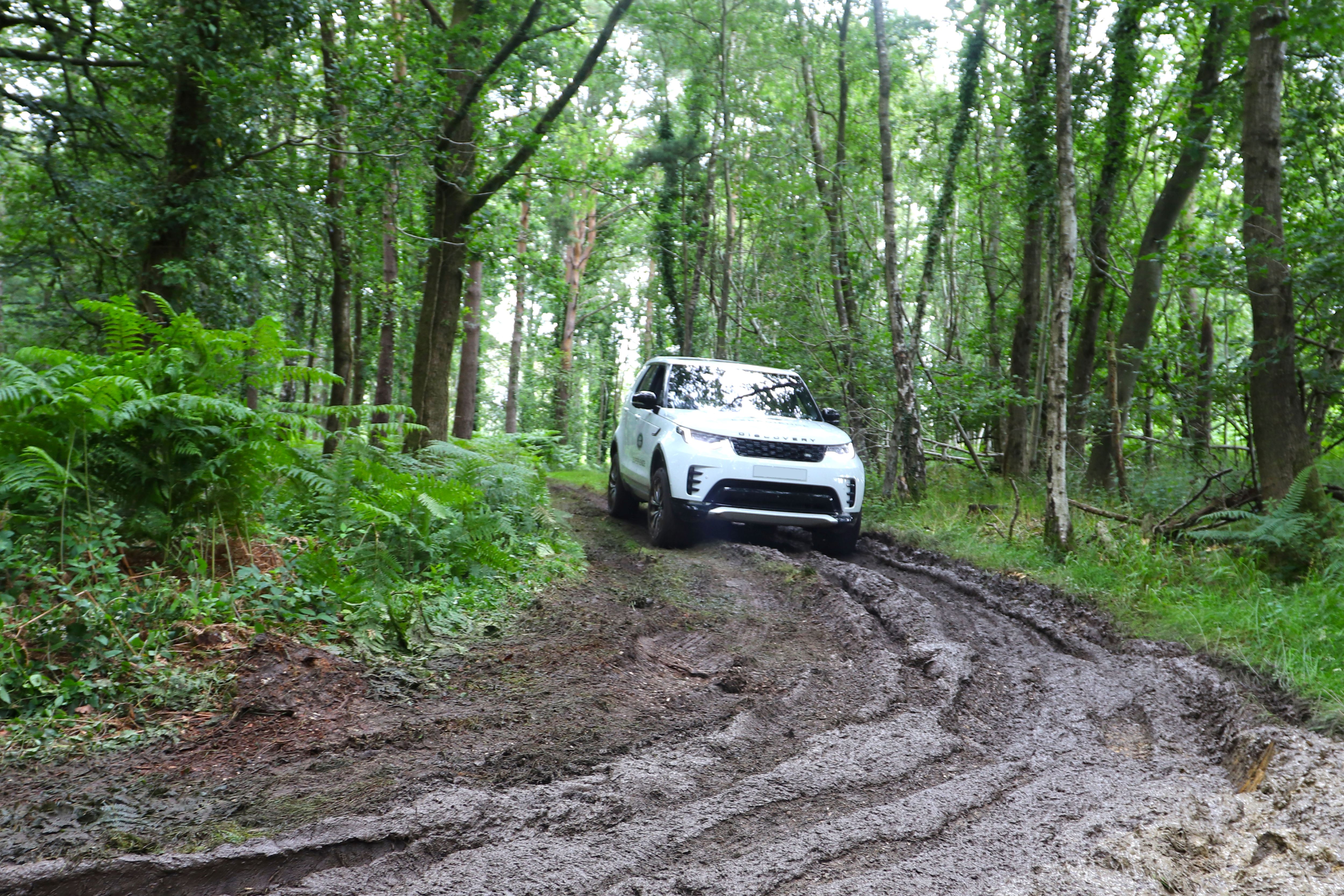 Visitors Taking Part In Forest Drive At Simply Land Rover