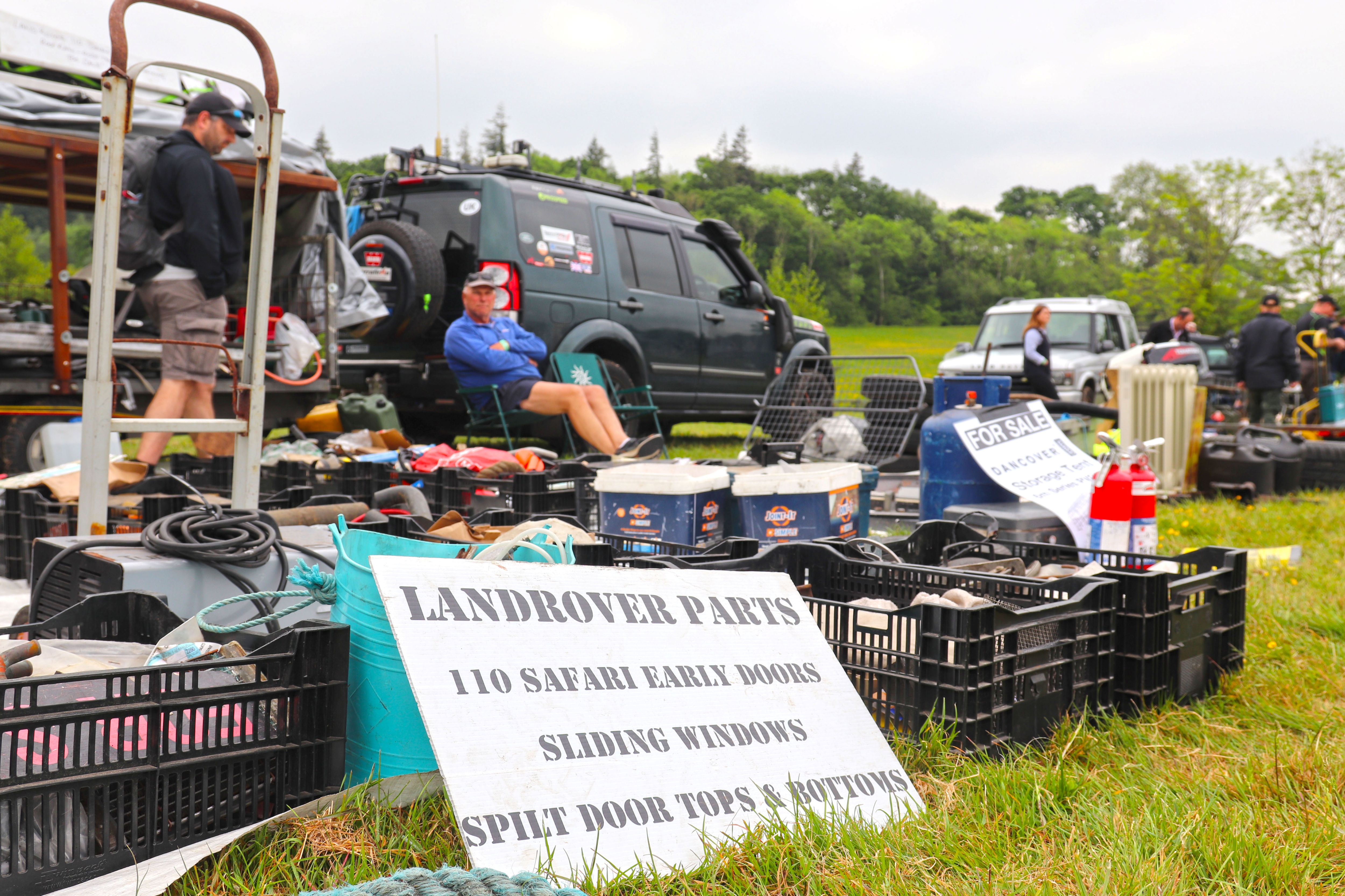 Land Rover Rummage Stands At The Spring Autojumble