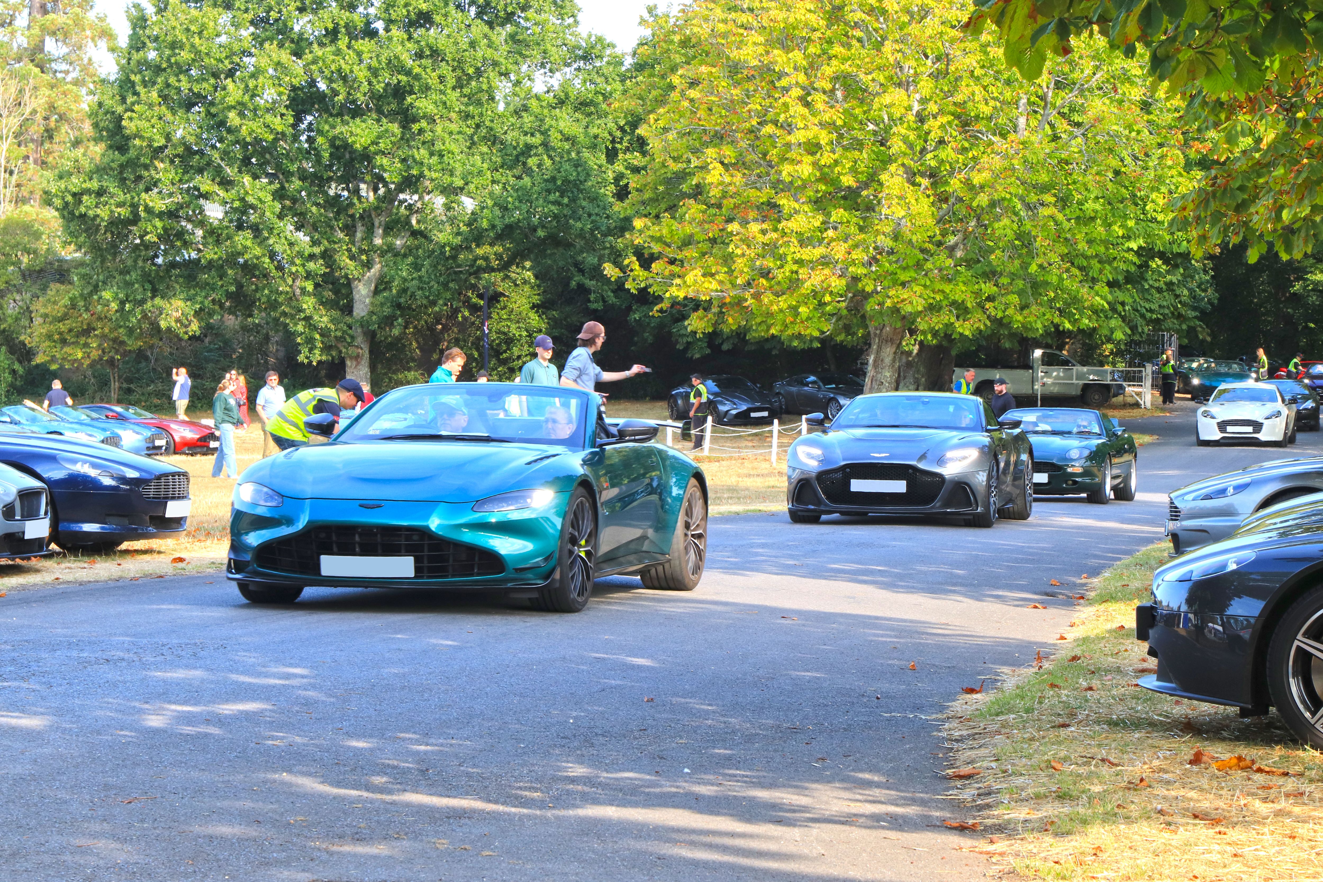 Aston Martins Entering Beaulieu