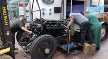 National Motor Museum Chief Engineer Doug Hill Left And Senior Engineer