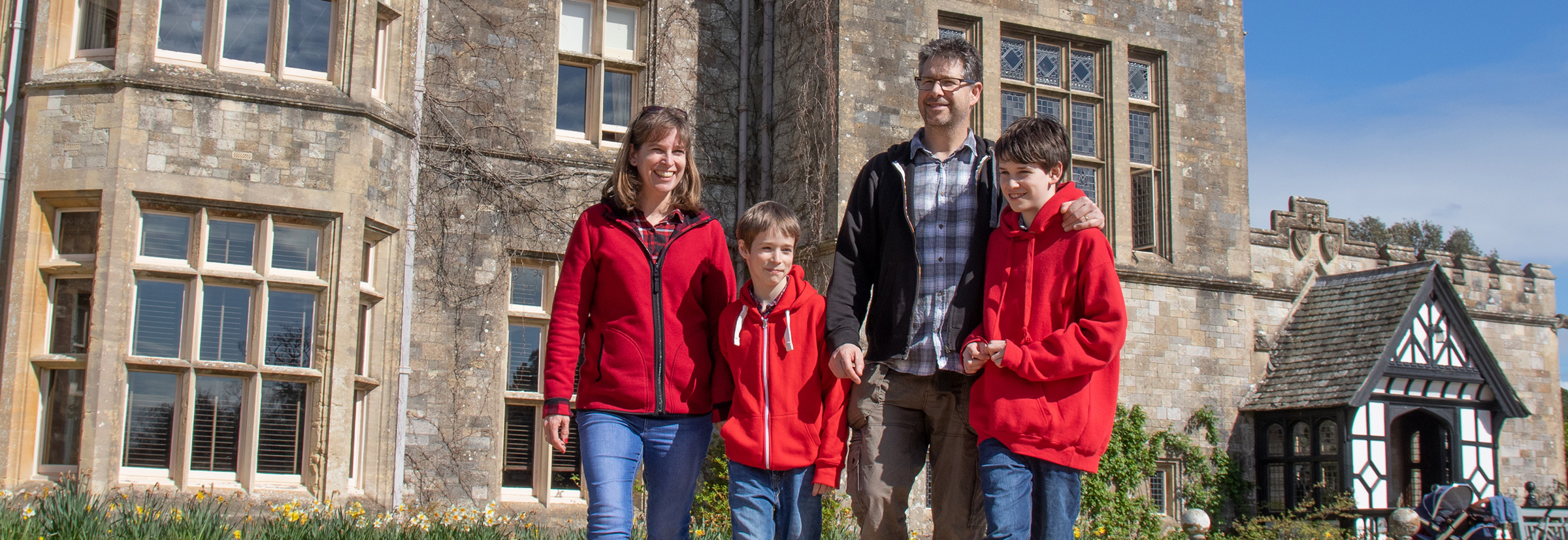 Family Together Outside Palace House Beaulieuheaderw870px H300px