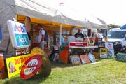 Vintage signs and automobilia for sale at the International Autojumble