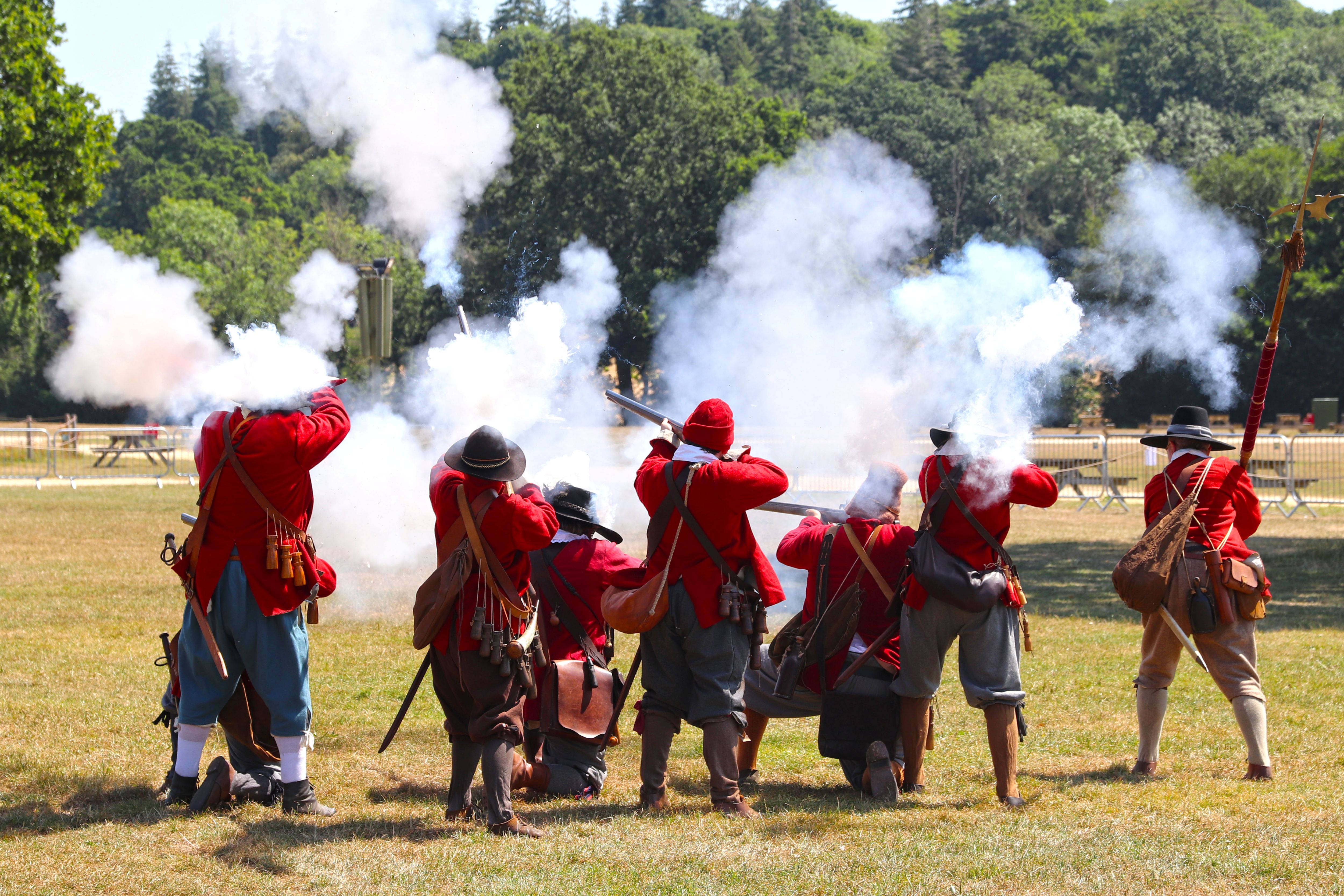 History Re Enactment Weekend Firing Muskets