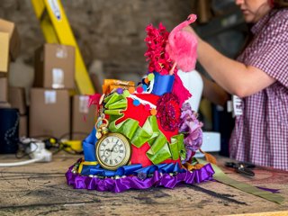 Work Begins On The Mad Hatter's Hat For Alice's Christmas Wonderland