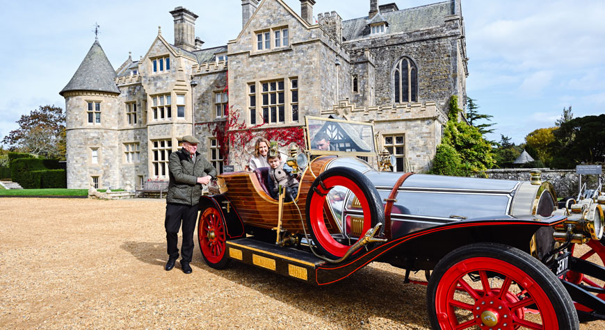 Rides in Chitty Chitty Bang Bang at Beaulieu during summer 