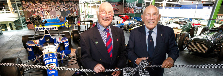 Sir Stirling Moss & Murray Walker open A Chequered History