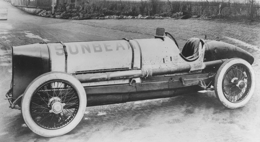 The Sunbeam 350hp at the Sunbeam factory soon after completion in 1920