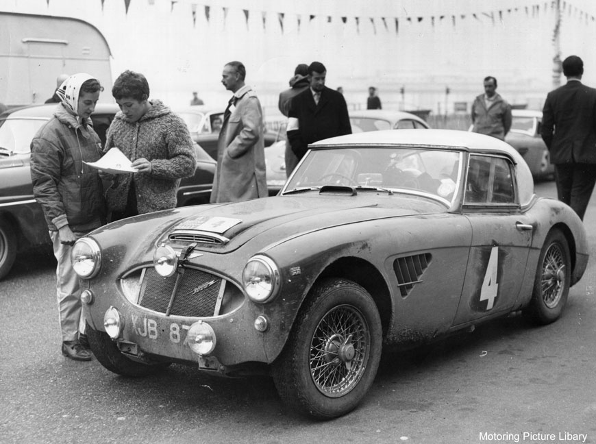 Patt Moss with Austin Healey 3000