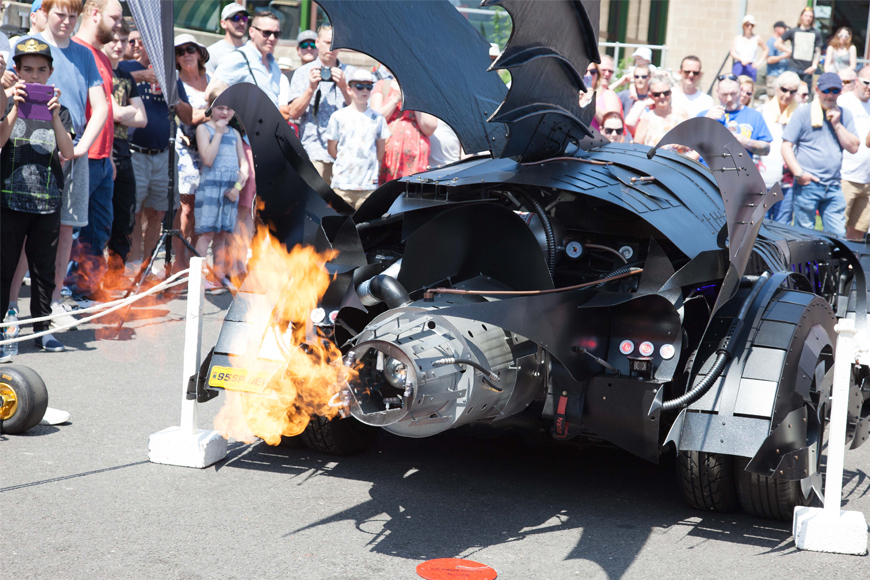 Flame throwing Batmobile recreation