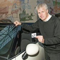 Lord Montagu selects the winner of the National Motor Museum Trust Prize Draw 2017