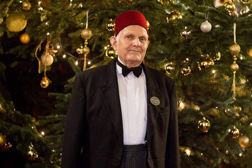 Butler with fez