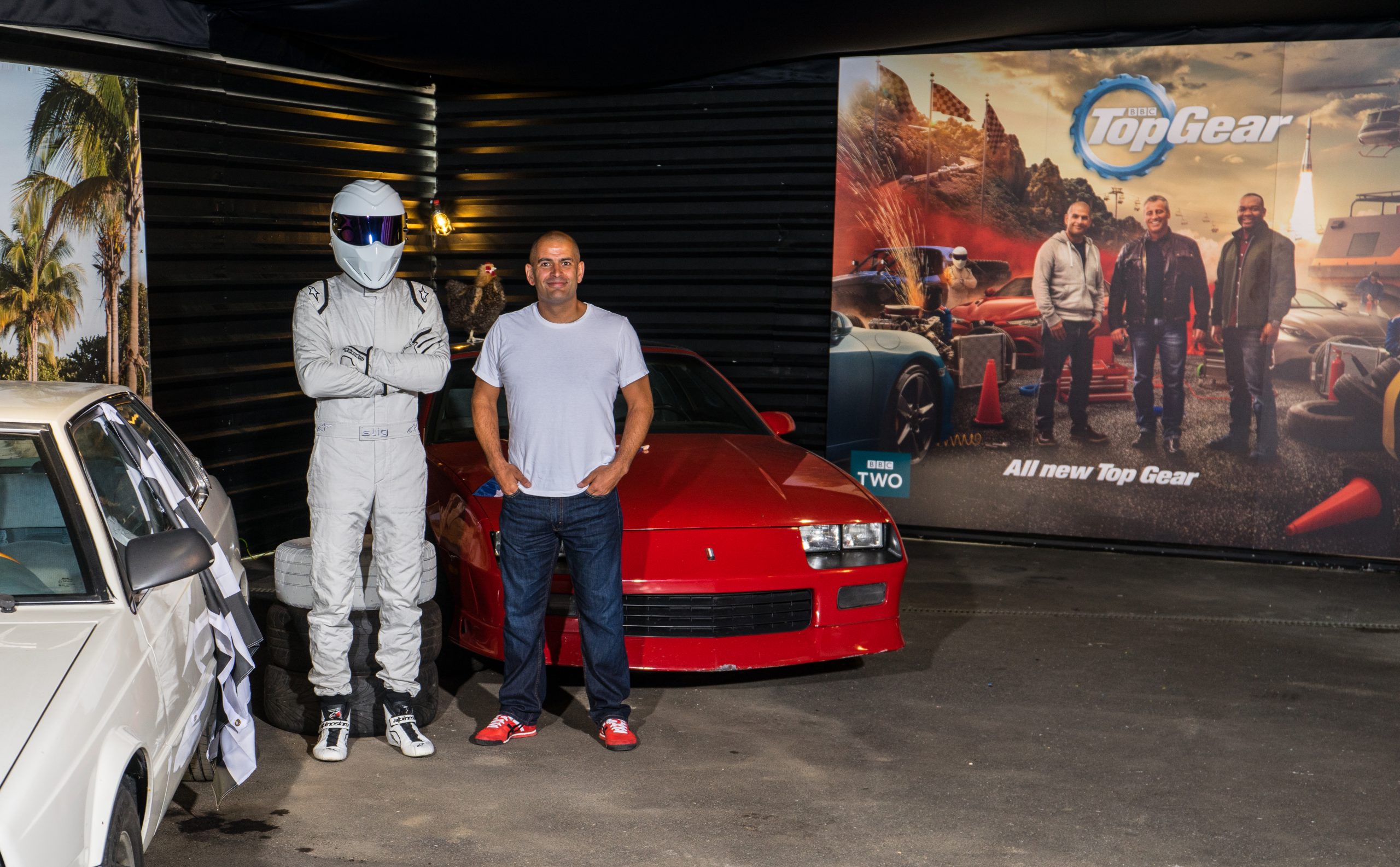 The Stig and Chris Harris with the Cube cars