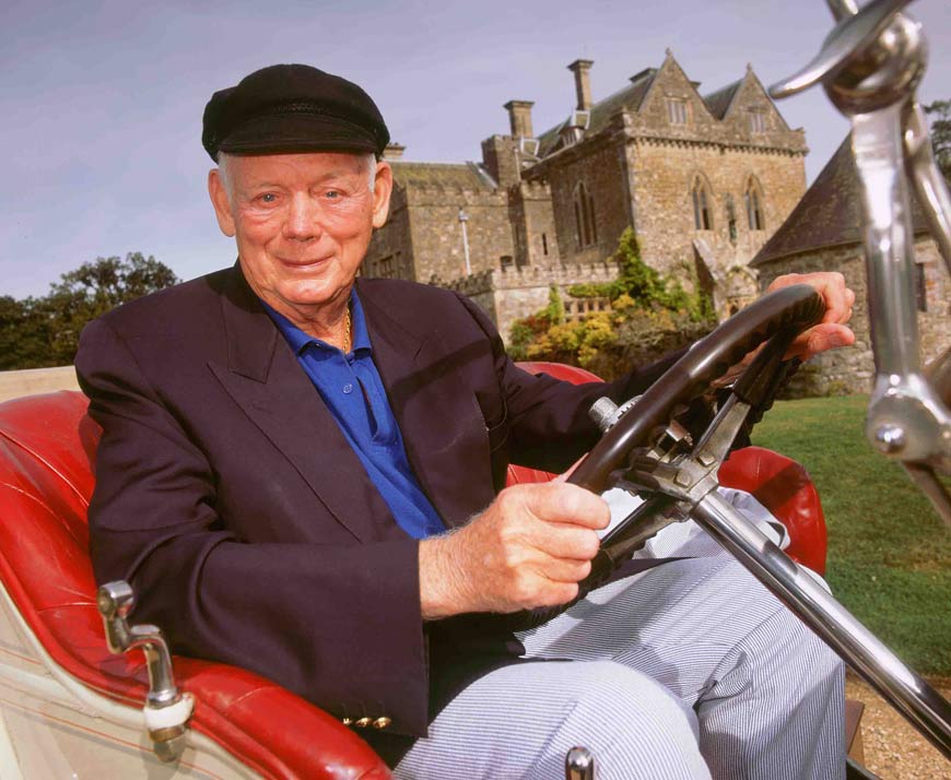 Edward, Lord Montagu outside Palace House