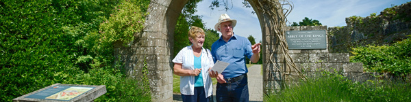 Visitors in Beaulieu Abbey
