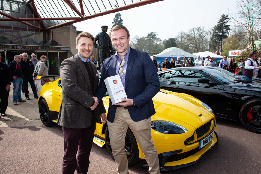 People's Choice - Beaulieu Visitor Services Manager Jon Tee presents runner up Phil Dixon with prize