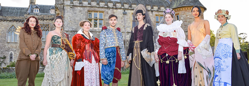 Costumes designed by Arts University Bournemouth students for Palace House display. Credit: Ian Nicolls and Penny Wade