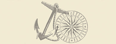 Compass and anchor illustration