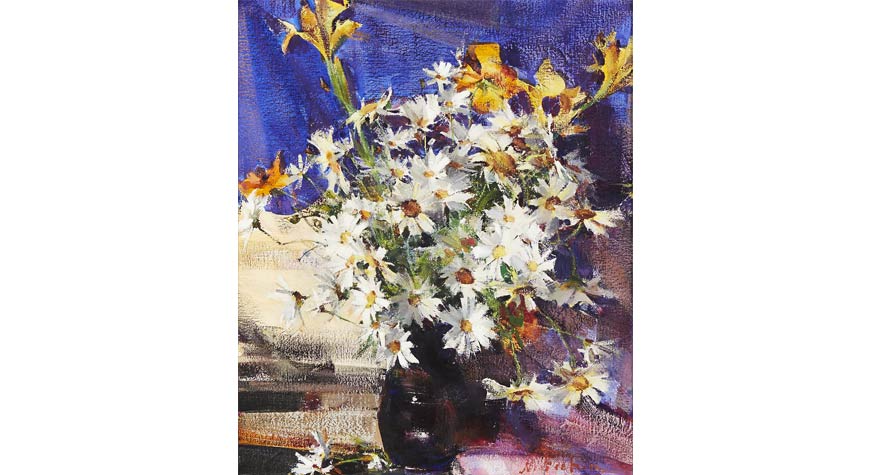 Nikolai Fechin - Daisies. On display in Art Russe at the Clock House, Beaulieu