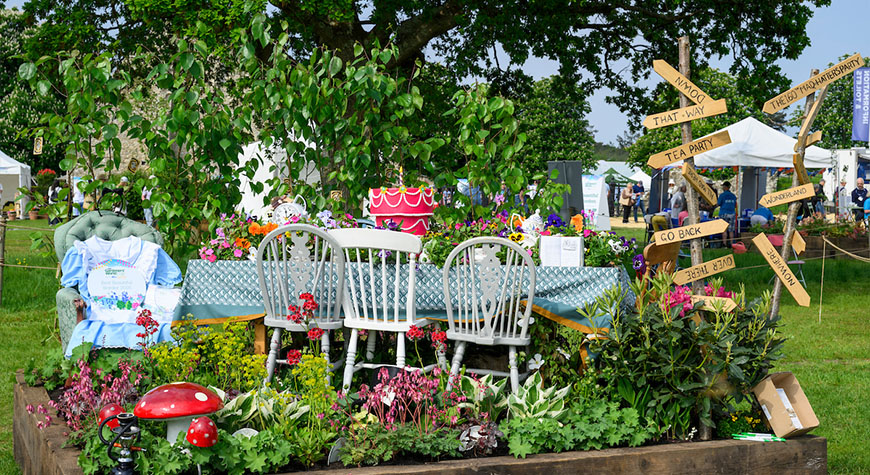 Alice in Wonderland display at Spring Fair