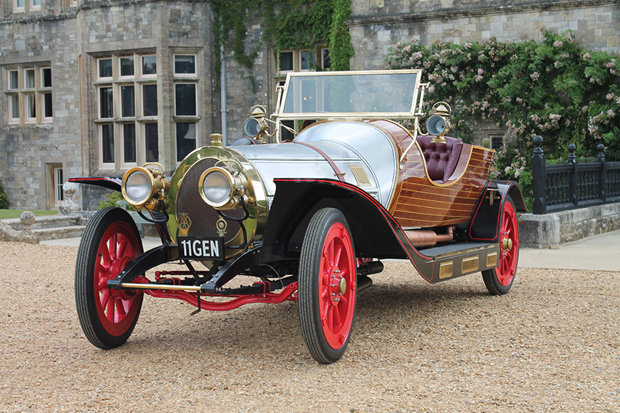 Reconstruction Chitty vehicle at Palace House Beaulieu