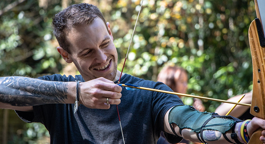 Corporate team building at Beaulieu. Archery