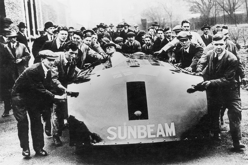 Sunbeam 1000hp at Wolverhampton factory before being shipped to Daytona