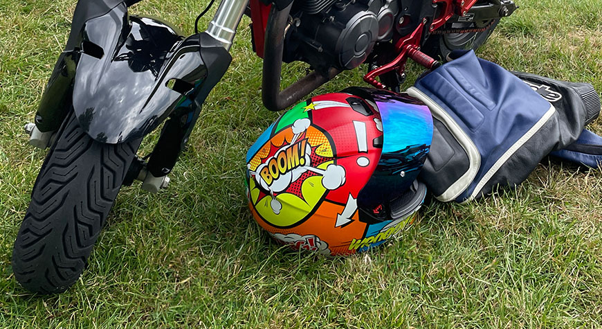 Helmet Park at Beaulieu Bikers' Day