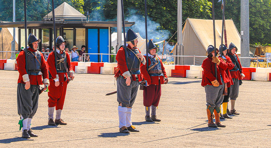 Re-enactors at Beaulieu Arena