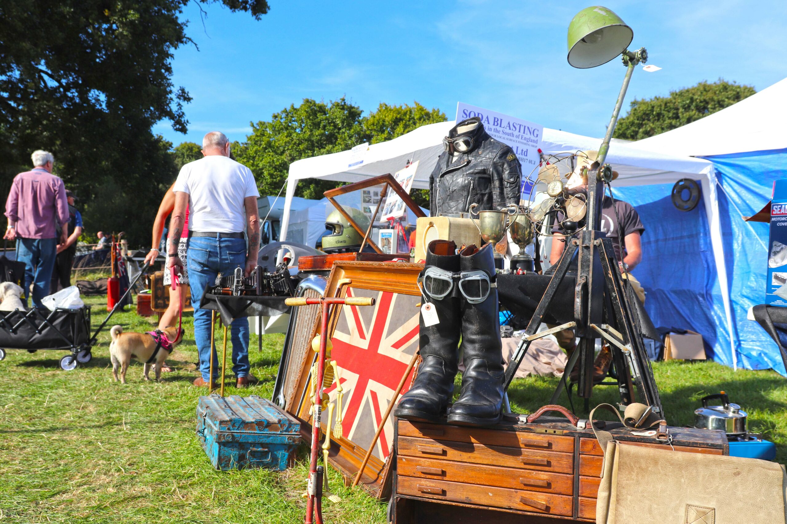 Vintage items for sale at the International Autojumble