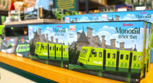 The monorail collection in the Beaulieu gift shop 