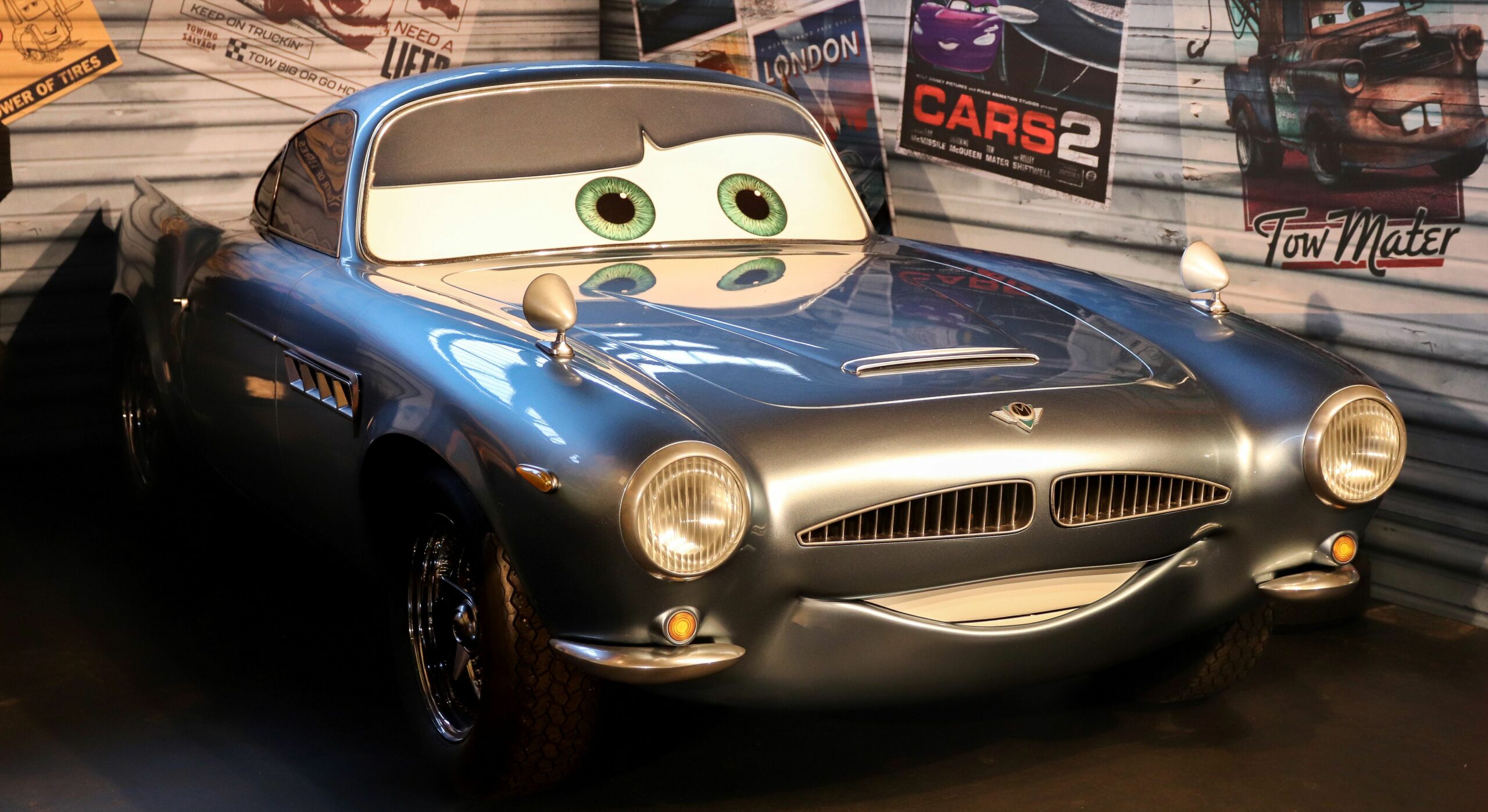 Finn McMissile in the National Motor Museum at Beaulieu