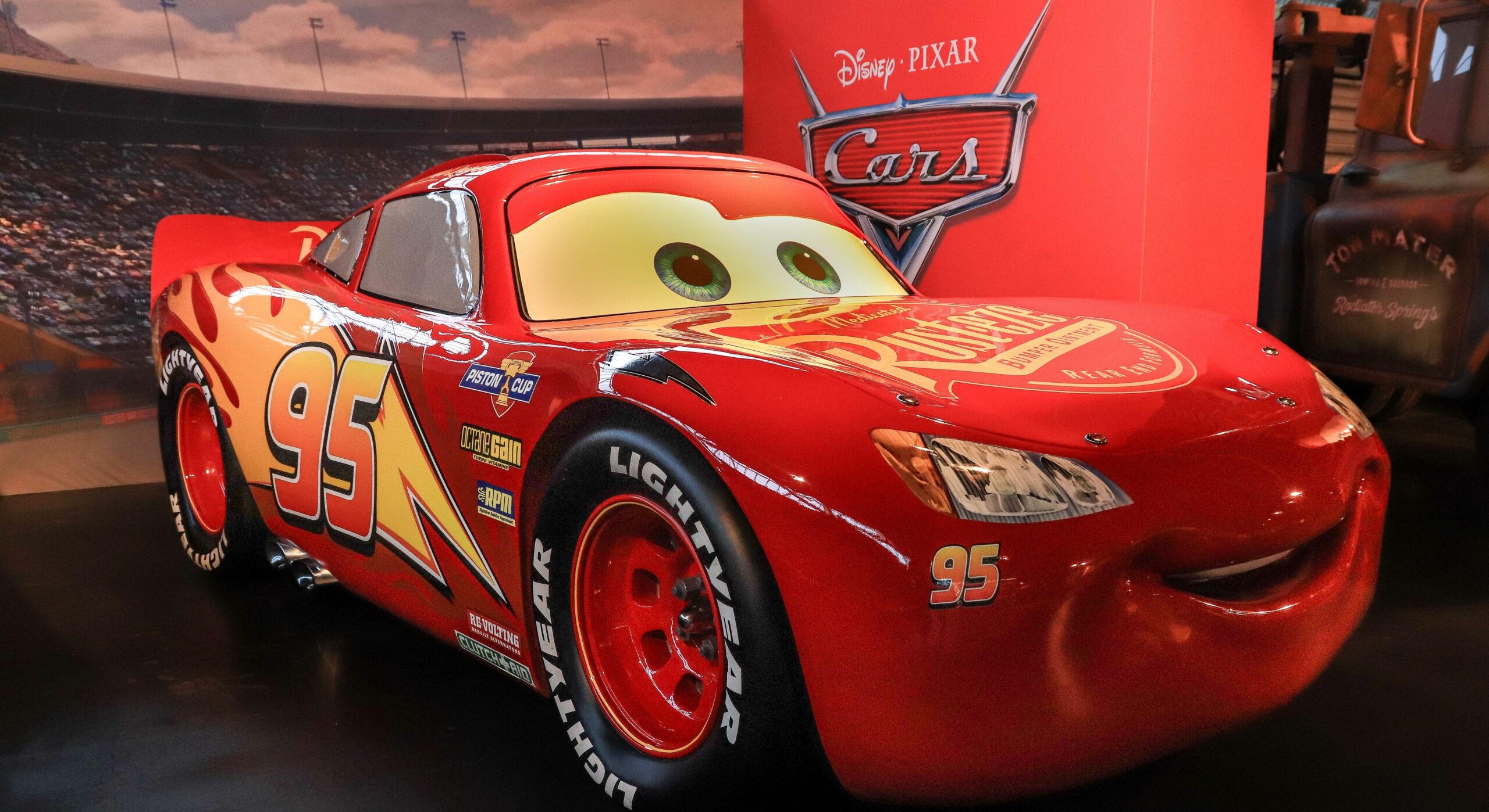 Lightning McQueen in the National Motor Museum at Beaulieu