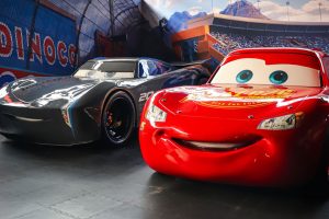 Disney and Pixar Cars in the National Motor Museum at Beaulieu 