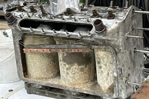 Frost-damaged-engine-block-in-Sunbeam-1000hp