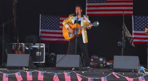 Elvis Tribute playing at the Custom and American Show