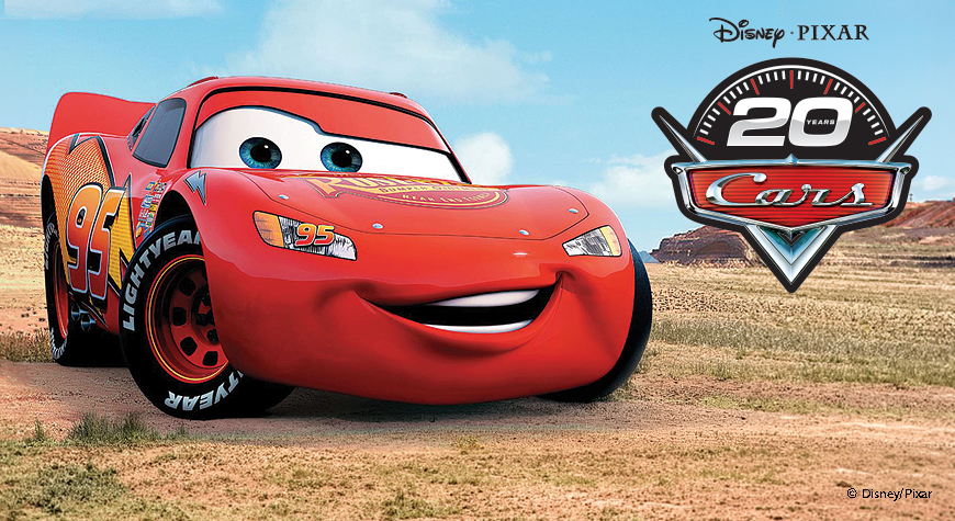 Disney and Pixar's Cars 20th anniversary display at Beaulieu