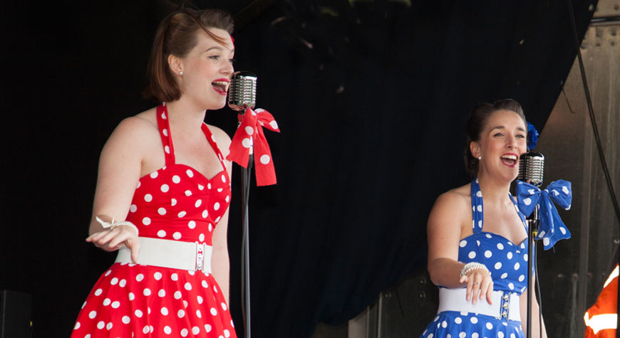 The Dotty Duo at Hot Rod and Custom Drive-In Day 2015