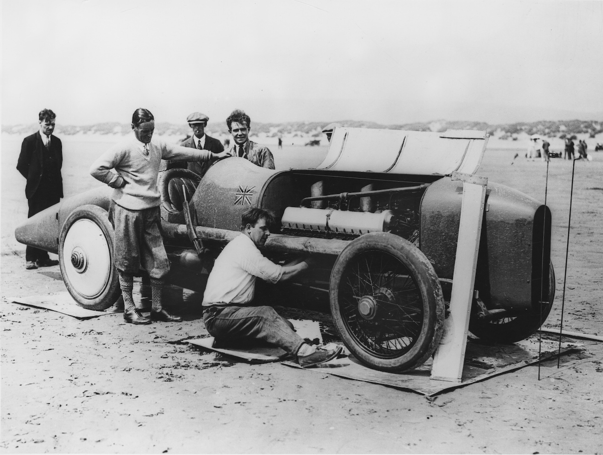 350hp Sunbeam with Malcolm Campbell, Pendine Sands
