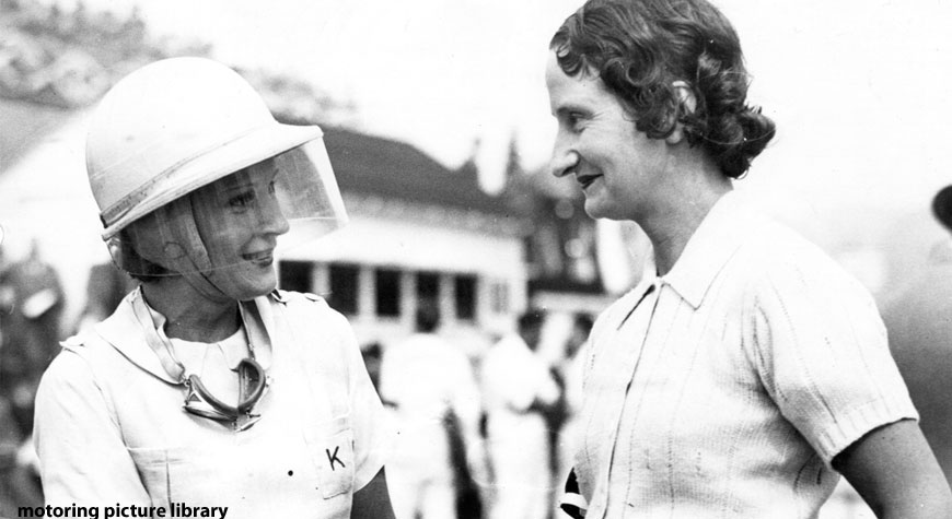 Kay Petre (left) with Elsie Wisdom