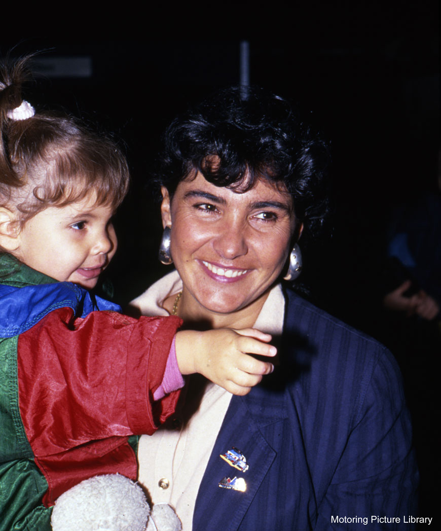 Michele Mouton and daughter Jessie 1988