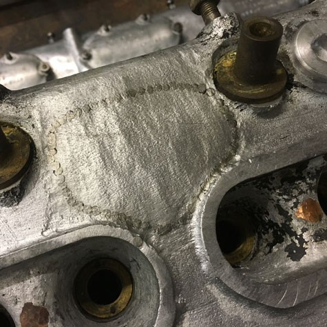 Sunbeam engine block repairs