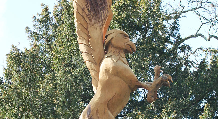 Griffin Tree Carving at Beaulieu