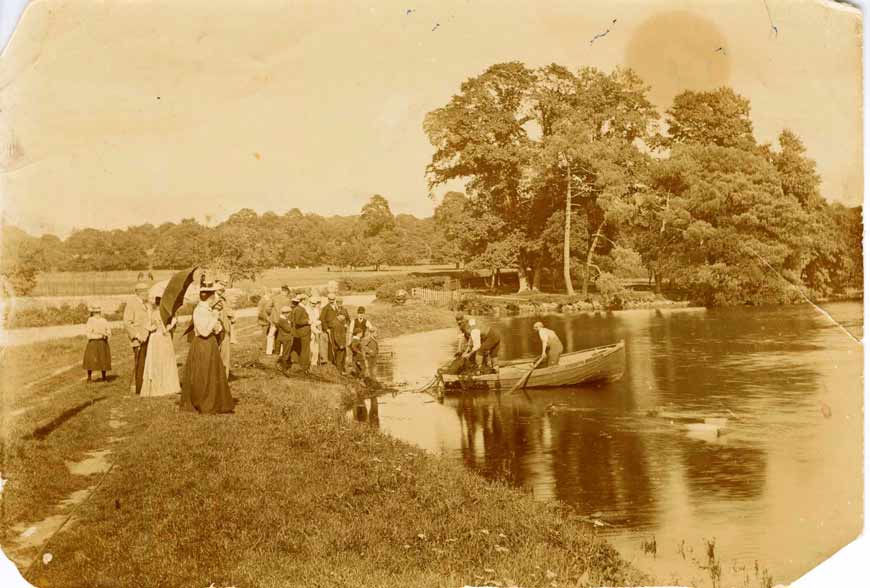 Beaulieu archives, Seine net fishing on the Beaulieu River c. 1908