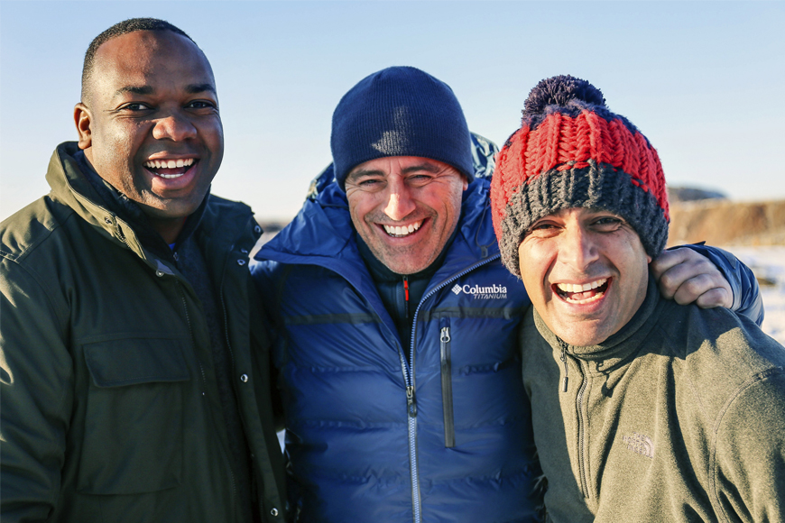 Rory Reid, Matt LeBlanc and Chris Harris in Kazakhstan