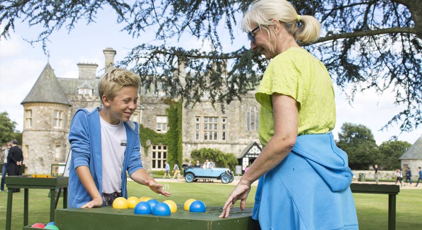 Summer living history traditional games on the lawns of Palace House