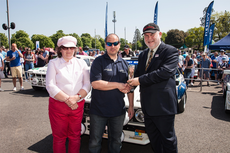 Simply Ford People's Choice winners Rita and Martin Lewis with Beaulieu MD Russell Bowman