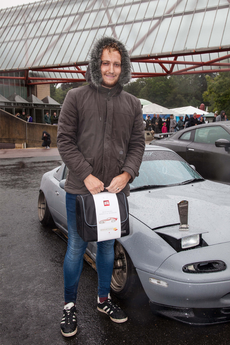 Simply Japanese People's Choice winner Kyle Miller with his 1990 Mazda MX-5